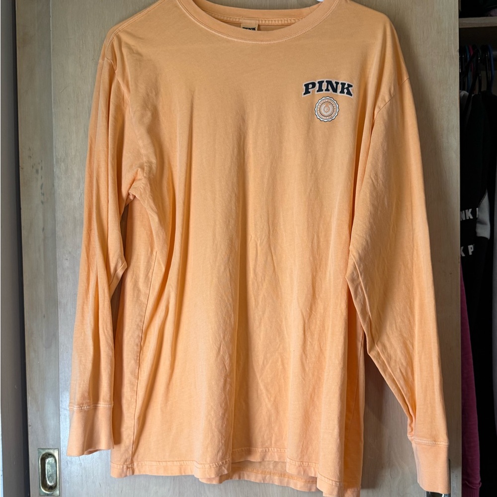 PINK Victoria's Secret Orange Long Sleeve Tee